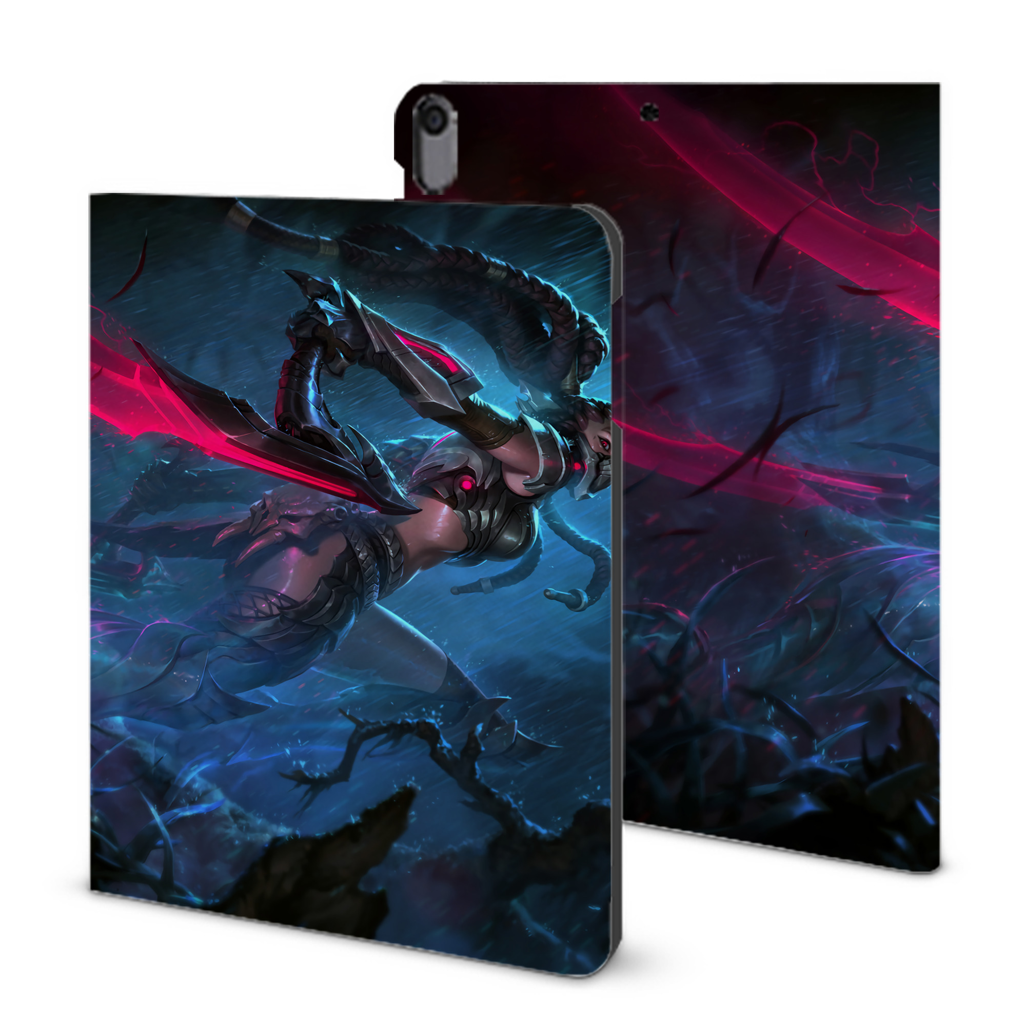 （画像用） リーグ・オブ・レジェンド League of Legends LOL IPad ケース ブック型 PUレザー TPU 耐衝撃 軽量 薄型 ペン収納なし 全面保護 IPad 各モデル対応